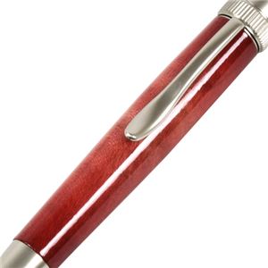 日本製 Air Brush Wood Pen キャンディカラー ボールペン(ギター塗装)【パーカータイプ/芯:0.7mm】Red/カーリーメイプル 商品写真2