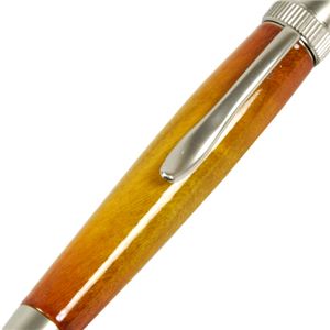 日本製 Air Brush Wood Pen キャンディカラー ボールペン(ギター塗装)【パーカータイプ/芯:0.7mm】Yellow/カーリーメイプル 商品写真2