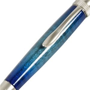 日本製 Air Brush Wood Pen キャンディカラー ボールペン(ギター塗装)【パーカータイプ/芯:0.7mm】Blue/カーリーメイプル 商品写真2