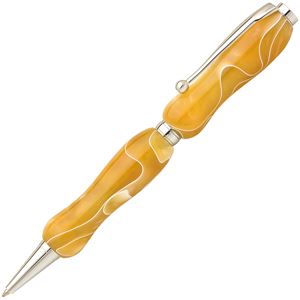 日本製 アクリルボールペン Marble Pen【クロスタイプ/芯:0.7mm】シャインゴールド/Beige 商品写真1
