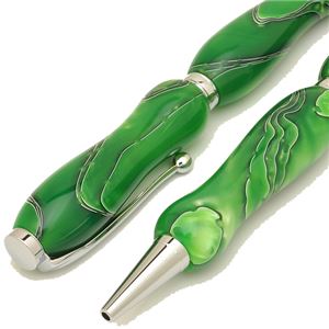 日本製 アクリルボールペン Marble Pen【クロスタイプ/芯:0.7mm】レイクグリーン/Green 商品写真2