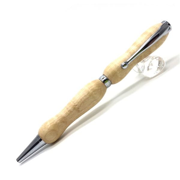 日本製 ハンドメイド ボールペン/文房具 【楓 メープルウッド】 クロスタイプ 芯：0.7mm 銘木 文具 『8Color Wood Pen』