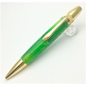 日本製 スワロフスキー ボールペン/文房具 【グリーン】 パーカータイプ 芯：0.7mm 文具 オフィス用品 『Acrylic』