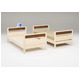 防ダニ 防カビ 抗菌 国産ヒノキ材二段ベッド (フレームのみ) シングル ブラウン 日本製ベッドフレーム 木製 はしご左右差替え可 - 縮小画像2