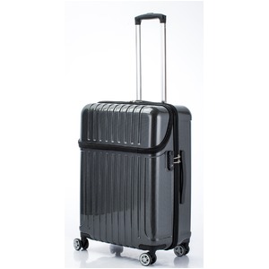 トップオープン スーツケース/キャリーバッグ 【ブラックカーボン】 Mサイズ 55L 『アクタス トップス』 - 拡大画像