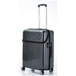 トップオープン スーツケース/キャリーバッグ 【ブラックカーボン】 Mサイズ 55L 『アクタス トップス』