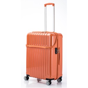 トップオープン スーツケース/キャリーバッグ 【オレンジカーボン】 Mサイズ 55L 『アクタス トップス』 - 拡大画像
