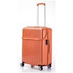 トップオープン スーツケース/キャリーバッグ 【オレンジカーボン】 Mサイズ 55L 『アクタス トップス』
