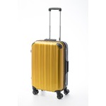 ツートンカラー スーツケース/キャリーバッグ 【Mサイズ イエロー/ブラック】 52L 『アクタス』