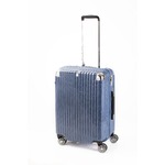 スーツケース/キャリーバッグ 【ジッパー式 ブルーシルバーヘアライン】 Mサイズ 60L 『トラベリスト ストロークII』
