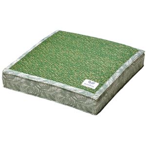 い草 角型 クッション/座布団 【約幅40×奥行40×高さ8cm グリーン】 表面：イ草100％ ウレタンフォーム 『ボタリラグラス』【代引不可】