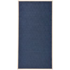 国産い草 ラグマット/絨毯 【約87×174cm あい】 日本製 裏貼り仕様 防滑加工 縁：綿100％ 『はぐくみ』 〔リビング〕【代引不可】