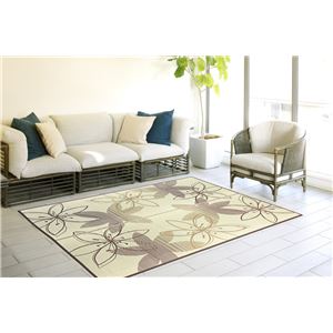 い草 ラグマット/絨毯 【約191×250cm ブラウン】 表面：イ草100％ 湿度調整機能 防キズ加工 『フェアリー』 〔リビング〕【代引不可】