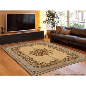 い草 ラグマット/絨毯 【約191×250cm ブラウン】 表面：イ草100％ 裏貼り 防キズ 湿度調整機能 『シンフォニー』 〔リビング〕【代引不可】