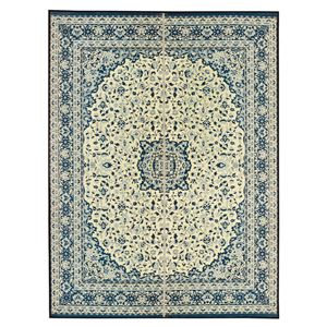 い草 ラグマット/絨毯 【約191×250cm ブルー】 表面：イ草100％ 裏貼り 防キズ 『コンチェルト』 〔リビング ダイニング〕【代引不可】