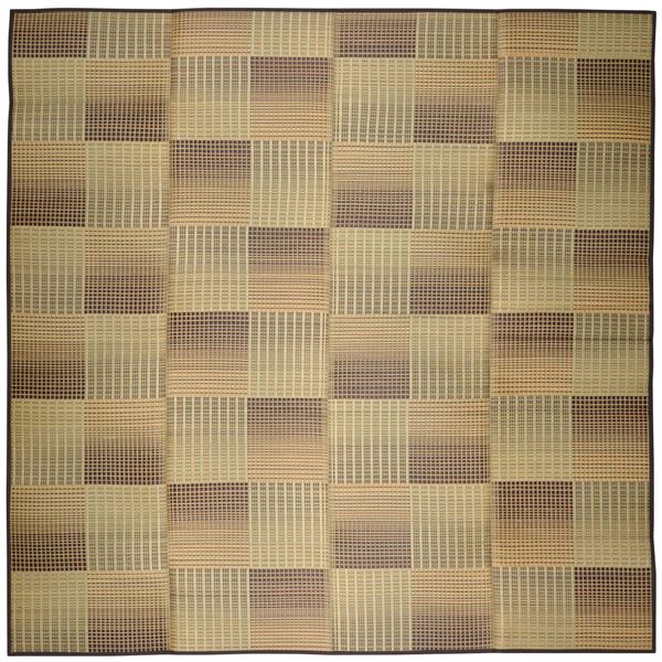 い草 ラグマット 絨毯 約180×240cm ベージュ 表面：イ草100％ 裏貼り 折りたたみ可 クレパス リビング ダイニング 模様替え【代引不可】