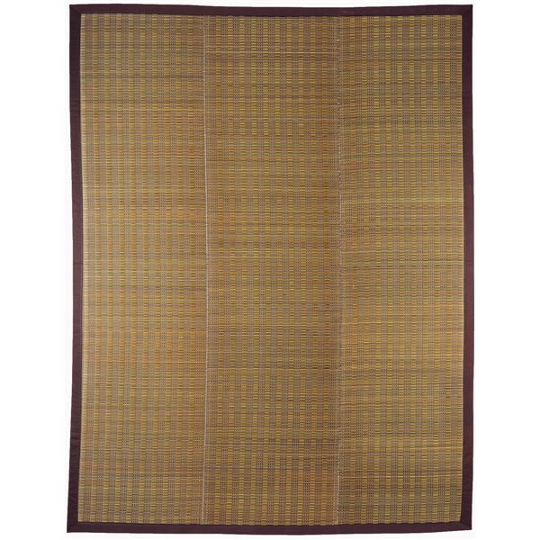 い草 ラグマット 絨毯 約180×240cm ベージュ 裏貼り 折りたたみ可 クッション性 縁：綿100％ 仙名 せんな リビング ダイニング【代引不可】