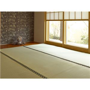 い草 上敷き/ラグマット 【江戸間 8帖】 高耐久性 長期間使用可 『雅 みやび』 〔リビング ダイニング 客間 仏間〕【代引不可】