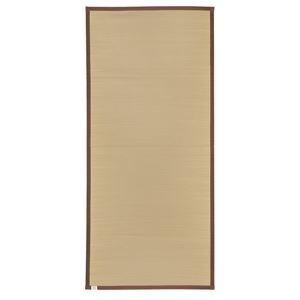 国産い草 シーツ/フロアマット 【約幅88×奥行195cm ブラウン】 日本製 表面：イ草100％ 『吉備 きび』 〔リビング〕【代引不可】