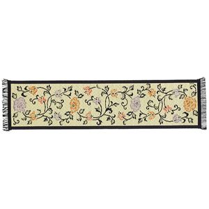 国産い草 玄関マット/フロアマット 【約30×120cm ナチュラル】 日本製 縁：綿100％ 調湿効果 フリンジ付き 『イデア』 〔入口〕【代引不可】