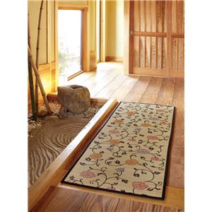 国産い草 廊下カーペット/廊下敷き 【約80×240cm ナチュラル】 長方形 日本製 裏貼り仕様 防滑加工 『イデア』 〔玄関 入口〕【代引不可】