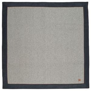 北欧風 ボンディングラグマット/絨毯 【約200cm×250cm ネイビー】 長方形 綿混 『カウニス』 〔リビング ダイニング〕【代引不可】