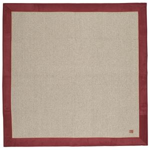 北欧風 キルトラグマット/絨毯 【約200×250cm ワイン】 長方形 洗える 綿混 『カウニス』 〔リビング ダイニング〕【代引不可】