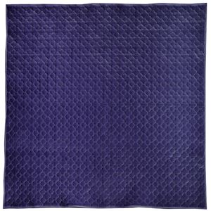 モダン ラグマット/絨毯 【約185×185cm ネイビー】 正方形 洗える ホットカーペット対応 『グレイッシュ』 〔リビング〕【代引不可】