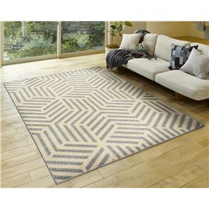 撥水 ラグマット/絨毯 【約220×250cm グレー】 日本製 防ダニ 抗菌 防臭 防汚 はっ水加工 『マルシェ』 〔リビング〕【代引不可】