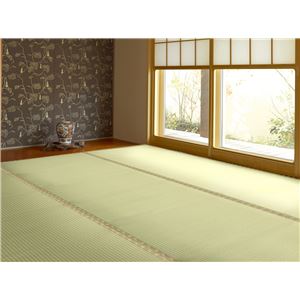 水洗いできる 上敷き/敷物 【江戸間 1帖】 グリーン 洗える ホットカーペット 床暖房対応 『祇園 ぎおん』 〔リビング〕【代引不可】