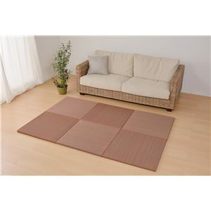 い草 置き畳/ユニット畳 【65×65×2.5cm レッド】 抗カビ 消臭 防音 クッション性 軽量 『紗彩 さや』 〔リビング〕【代引不可】