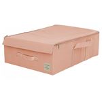 【2個セット】 マルチ収納ボックス/収納箱 【ベッド下収納 ピンク】 幅36cm フタ付き 『ストレリアナチュレ』