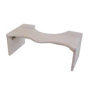 天然木のトイレの踏み台（折りたたみ式） ホワイト木目【代引不可】