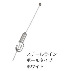 カケレール木目調用 スチールライン ボールタイプ1m ホワイト