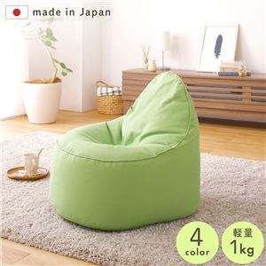 ビーズクッション ソファ グリーン 日本製 リラックス しずく 背もたれ 軽量 コンパクト クッション 1人掛け ファブリック オックスフォード 生地