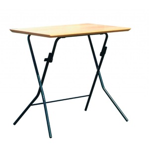 折りたたみテーブル 【幅75cm ナチュラル×ブラック】 日本製 木製 スチールパイプ 『スタンドタッチテーブル755』