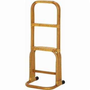 籐製 つかまり立ち ステッキ ハニー 約幅300mm ラタン素材 ラバーキャップ付き 完成品 高齢者 プレゼント