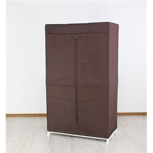 ハンガーラック 衣類収納 約幅91cm ブラウン 不織布 カバー付き スチールパイプ スーツラック ベッドルーム 寝室