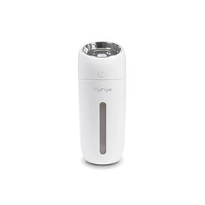 超音波 加湿器 約280ml 直径7×高さ18cm 充電式 ライトモード付き コンパクト スチームポッド 車載 ドリンクホルダー プレゼント