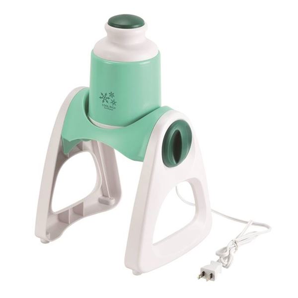 クールリッチ 2通り削れる電動かき氷器 ミントグリーン D-6623