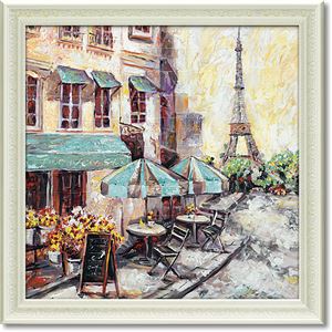 ウィリアムブライトン ゲル加工アートフレーム WB-15001 チャーミング パリ カフェ