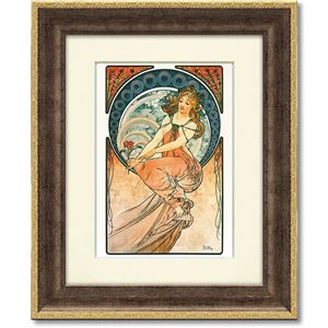 ユーパワー Gel加工 アートフレーム アルフォンス・ミュシャ 「絵画」