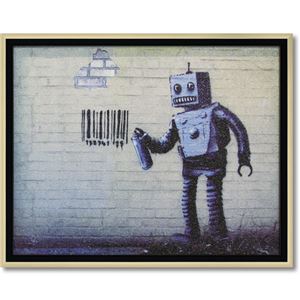 ユーパワー バンクシー Gel加工 アートフレーム 「ロボット」