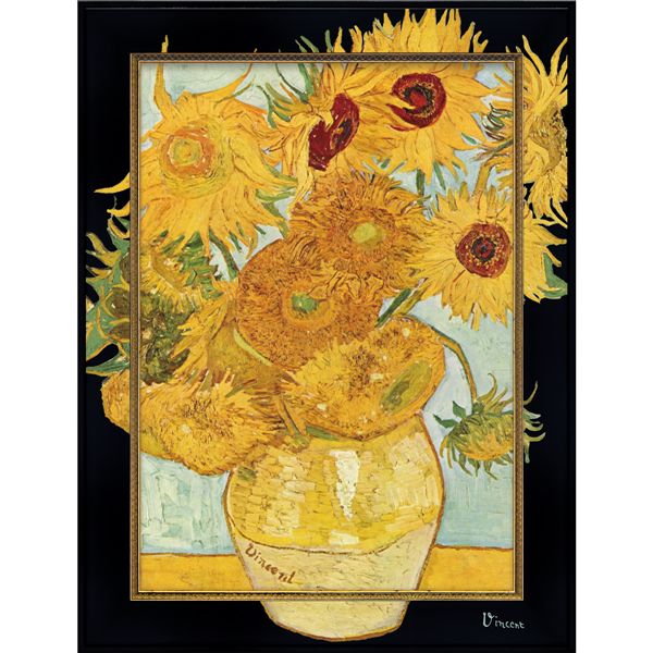 ユーパワー ビッグアートフレーム 〜名画LLシリーズ〜 ゴッホ「ひまわりII」