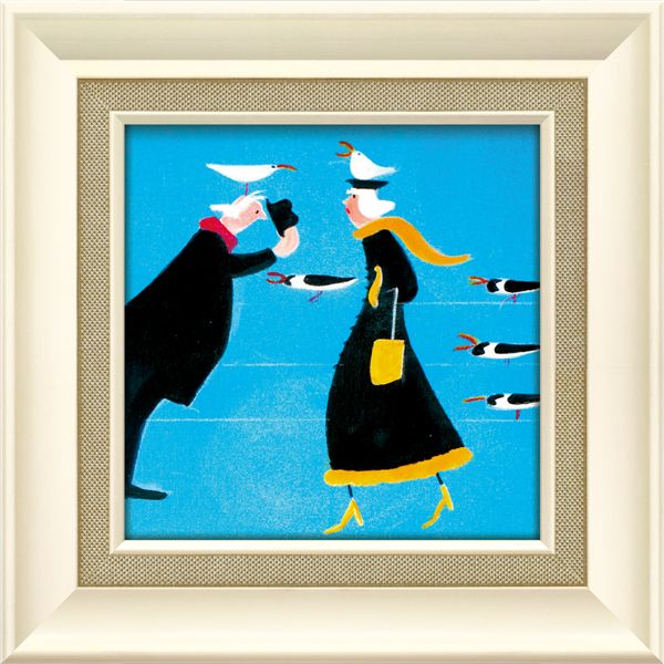 ユーパワー ジェニファー・ヴェルニー=フランクス Gel加工 アートフレーム 「バード フェザー」