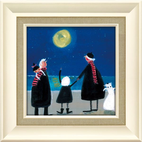 ユーパワー ジェニファー・ヴェルニー=フランクス Gel加工 アートフレーム 「ムーン マジカル」