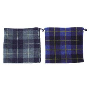 フリース ネックウォーマー 【チェック柄 2色アソート×10枚セット】 約28cm×28cm ポリエステル 6455 〔防寒用品 寒さ対策〕【代引不可】