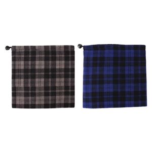 フリース ネックウォーマー 【チェック柄 2色アソート×10枚セット】 約28cm×28cm ポリエステル 3413 〔防寒用品 寒さ対策〕【代引不可】