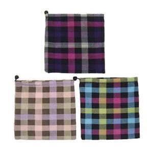 フリース ネックウォーマー 【チェック柄 アソート×10枚セット】 約28cm×28cm ポリエステル 1453 〔防寒用品 寒さ対策〕【代引不可】