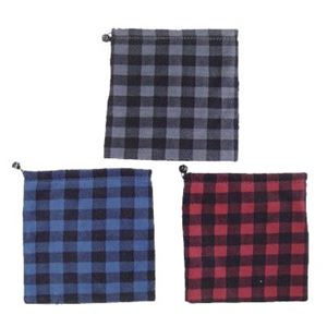 フリース ネックウォーマー 【チェック柄 アソート×10枚セット】 約28cm×28cm ポリエステル 1454 〔防寒用品 寒さ対策〕【代引不可】